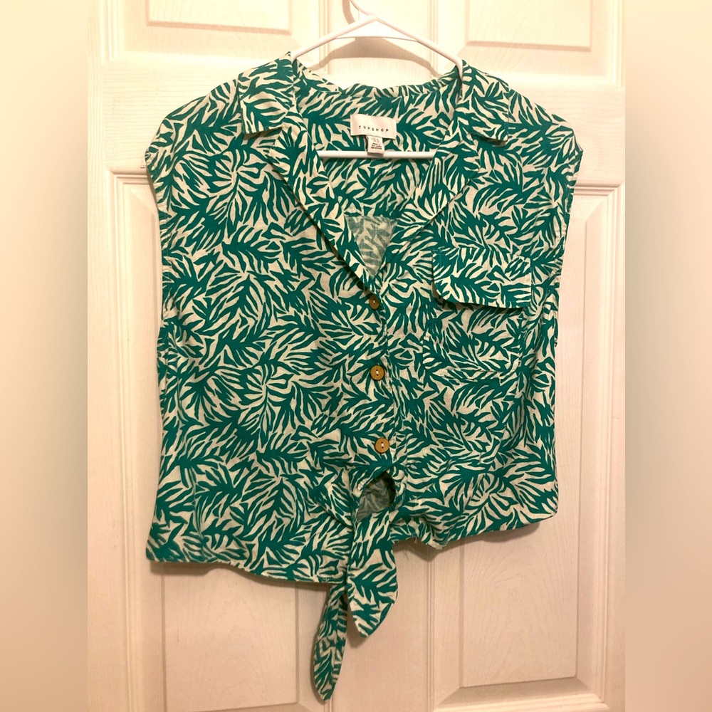 Top Shop linen blouse
